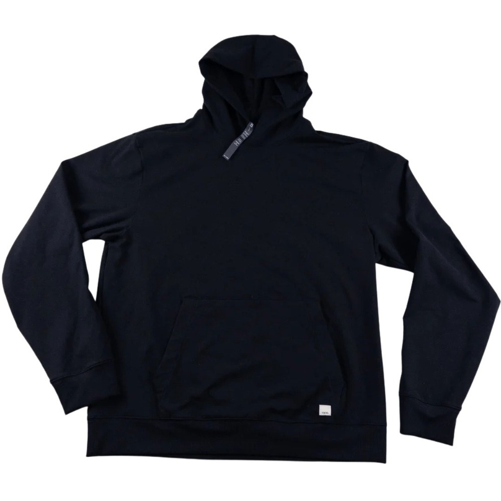Vuori Coronado Pullover Hoodie 2.0 Mens Large Black Performance Active Gym Sweat